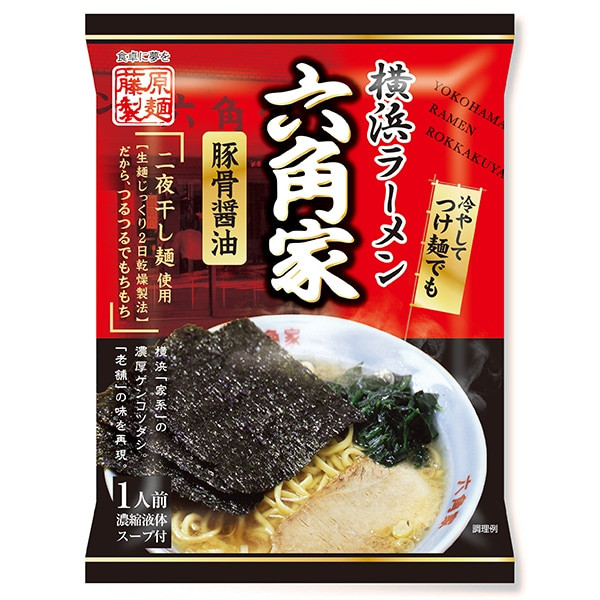 후지와라 제면 요코하마라면 육각가 돼지뼈 간장 122g