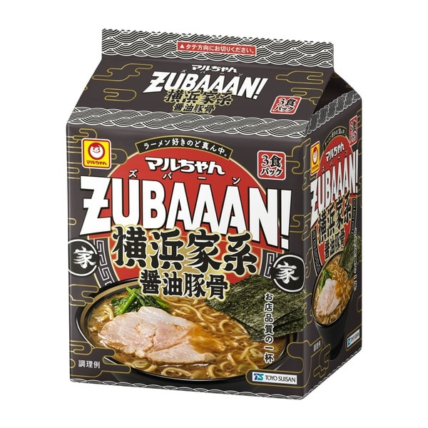 동양 수산 마루짱 마루짱 ZUBAAAN! 요코하마 가계 간장 돼지뼈 3식 팩 130g×3 [인스턴트라면]