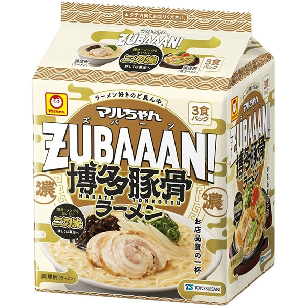 동양 수산 마루짱 마루짱 ZUBAAAN! 하카타 돼지뼈라면 3식 팩 121g×3