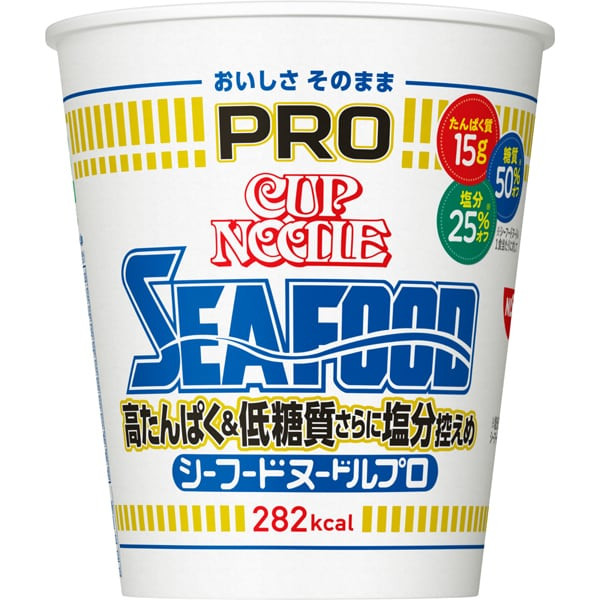닛신 식품 컵 누들 PRO 높은 단백질 저 탄수화물 염분 겸손 해산물 78g