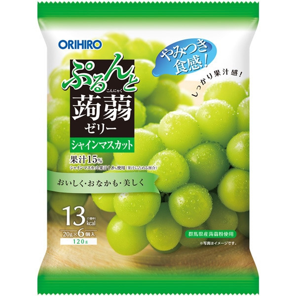 오리히로 ORIHIRO 곤약젤리 파우치 샤인 무스카트 20g×6개입