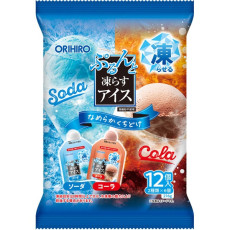 오리히로 ORIHIRO 곤약젤리 얼리는 아이스 소다+콜라 12개입(2종류×6개)